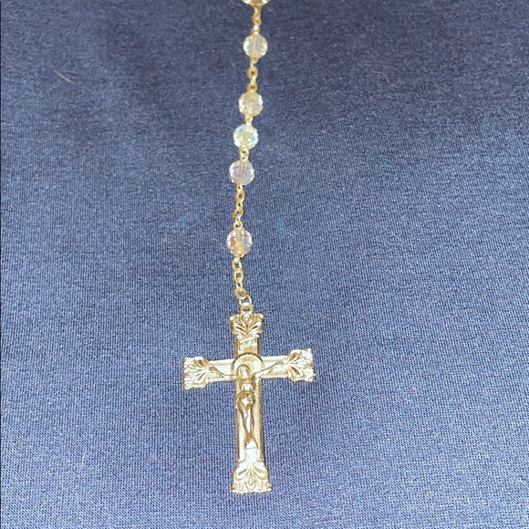 Genuine Crystal and Silver Rosary - Picture 5 of 8